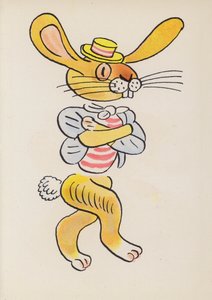 Čísla z dětských knih: Brer Rabbit (barevná litografie) od Walter Trier