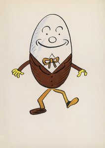 Čísla z dětských knih: Humpty Dumty (barevná litografie) od Walter Trier