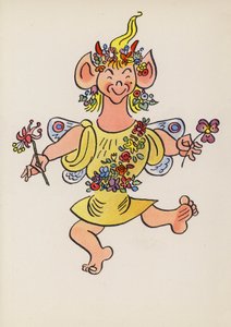 Čísla z dětských knih: (barevná litografie)