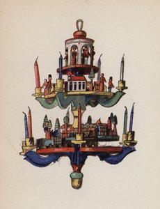 Stará hračka malovaná Walterem Trierem (barevná litografie) od Walter Trier