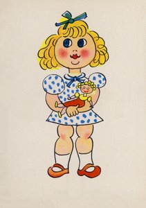 Jeden z Bláznivých lidí Waltera Triera (barevná litografie) od Walter Trier