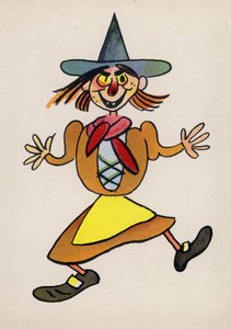 Jeden z Bláznivých lidí Waltera Triera (barevná litografie) od Walter Trier