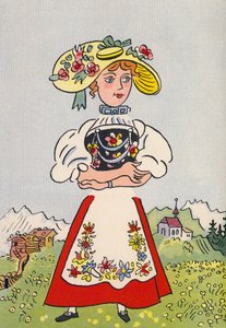 Bláznivé kostýmy Waltera Triera: Švýcarsko (barevná litografie)