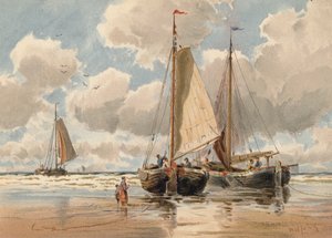Holandské růžové za nízké vody (barevná litografie) od Walter William May