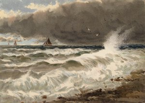 Studie moře na francouzském pobřeží (barevná litografie) od Walter William May