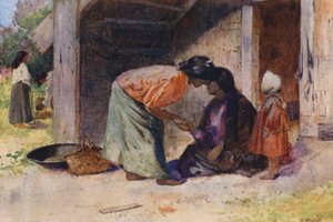 Nový Zéland: "Te Hongi" (barevná litografie)
