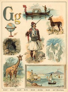 písmeno G (chromolitho)