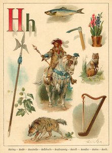 Písmeno H (chromolitho)