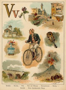 Písmeno V (chromolitho)