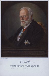 Ludwig III., poslední král Bavorska, když princ Regent (barva lito) od Walther Firle
