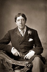 Oscar WiIde, irský spisovatel, vtip a dramatik, c1890
