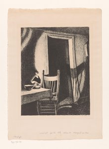 Interiér světlem lampy od Wanda Gág (signed by artist)