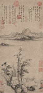 Útočiště učenců uprostřed podzimních stromů, dynastie Ming 1368-1644. od Wang Fu
