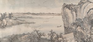 Krajina ve stylu Juran a Yan Wengui z roku 1713.