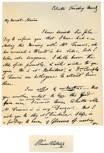 Dopis od Warrena Hastingse, generálního guvernéra Bengálska jeho manželce, 17. srpna 1780. od Warren Hastings