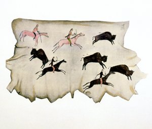 Indiáni z American Plains na lovu buvolů, 1898 od Washakie