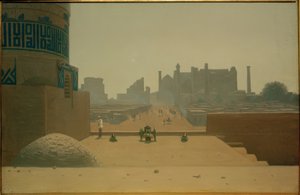 Ráno hlavní ulice v Samarkandu od Citadely od Wassili W. Werestschagin