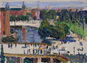 Amsterdam - pohled z okna. 1904 od Wassily Kandinsky