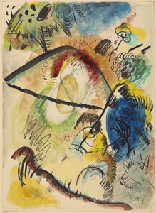 Akvarel IX (s černými tahy) od Wassily Kandinsky