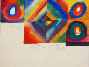 Barevné studie s informacemi o technice malby, 1913. od Wassily Kandinsky