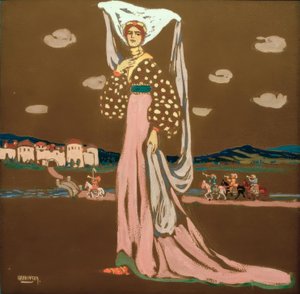 Noc (chodící dáma) od Wassily Kandinsky