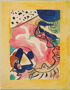 Entwurf für den Umschlag des Almanachs "Der Blaue Reiter" od Wassily Kandinsky