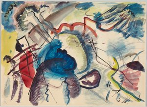 Návrh k „Obrazu s bílým okrajem“ od Wassily Kandinsky
