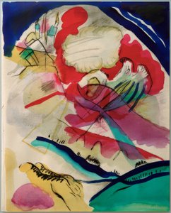 Návrh na obrázek s bílými čarami od Wassily Kandinsky