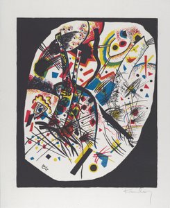 Kleine Welten III (Small Worlds III), 1922 (litografie v červené, modré, žluté a černé barvě) od Wassily Kandinsky