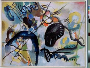 ""Černá skvrna"" Malba Vasilije Kandinského (nebo Wassily Kandinského nebo Kandinského od Wassily Kandinsky