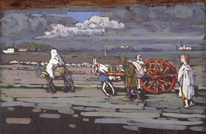 venkovská cesta od Wassily Kandinsky