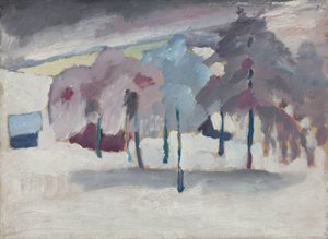 Murnau - stromy ve sněhu od Wassily Kandinsky