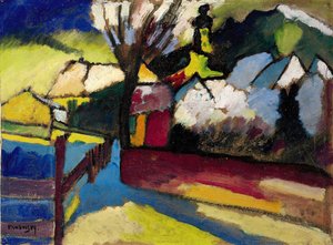 ""Podzimní krajina se stromem"" Obraz Wassily Kandinsky (nebo Wassily Kandinski nebo Kandinskij od Wassily Kandinsky
