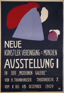Plakát k 1. výstavě Neue Künstlervereinigung München..., 1909. od Wassily Kandinsky