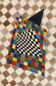 "Quadrille"" (čtvercový) Aquarelle de Wassily Kandinsky (ou Wassily Kandinsky nebo Kandinsky od Wassily Kandinsky