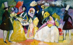 Společnost krinolíny. 1909 od Wassily Kandinsky