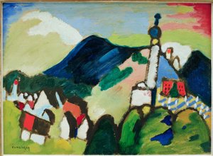 Studium pro Murnau s kostelem II od Wassily Kandinsky