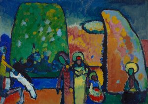 Studie na "Improvizace č. 2 (pohřební pochod)" od Wassily Kandinsky