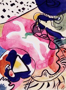 Studie pro Modrého rytíře od Wassily Kandinsky