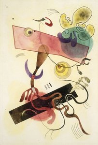 Skvrny: zelená a růžová od Wassily Kandinsky