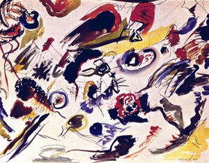 První abstraktní akvarel od Wassily Kandinsky