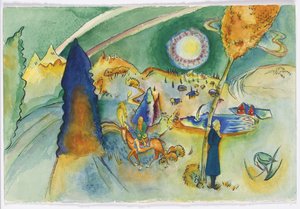 Akvarel pro Poul Bjerre od Wassily Kandinsky