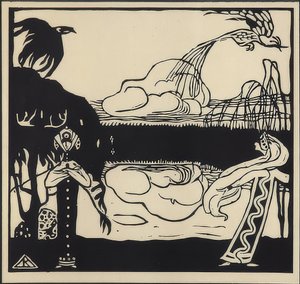 Dva ptáci. 1907 od Wassily Kandinsky