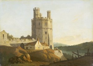 Hrad Caernarvon, Orlí věž (olej na plátně)