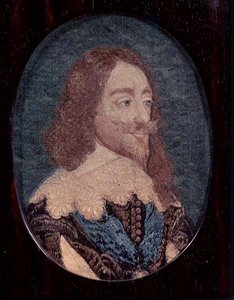 Portrét Karla I. (1600-49) kolem roku 1641 (výšivka)