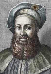 Portrét Pietra Aretina (1492-1556) (Aretin), italského básníka (Portrét italského básníka Pietra Aretina) Rytina Soukromá sbírka