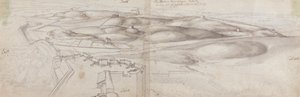 Pohled z Peterborough Tower v Tangeru od Wenceslaus Hollar