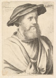 Vousatý muž po Hansi Holbeinovi, 1646. od Wenceslaus Hollar