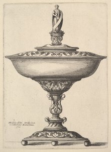 Široký pohár s kulovými nožičkami, 1646. od Wenceslaus Hollar