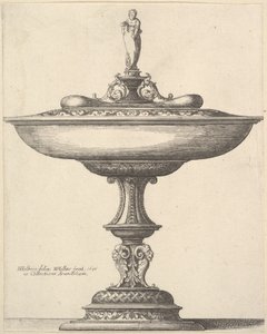 Široký pohár s ozdobnou stopkou, 1646. od Wenceslaus Hollar